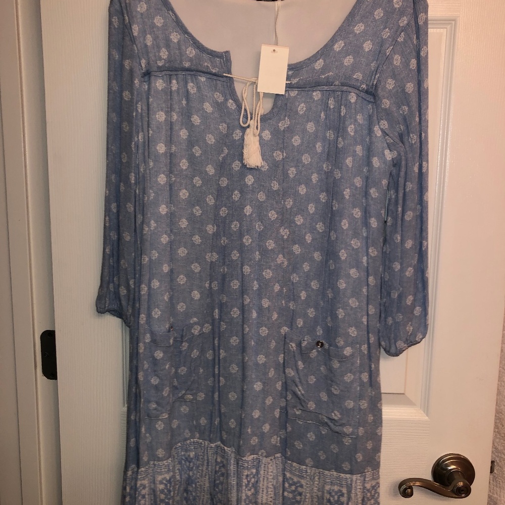 Blue Flowy Dress